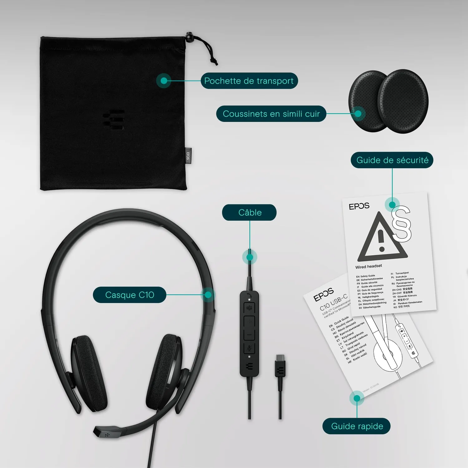 EPOS C10 USB-C casque filaire Teams stéréo