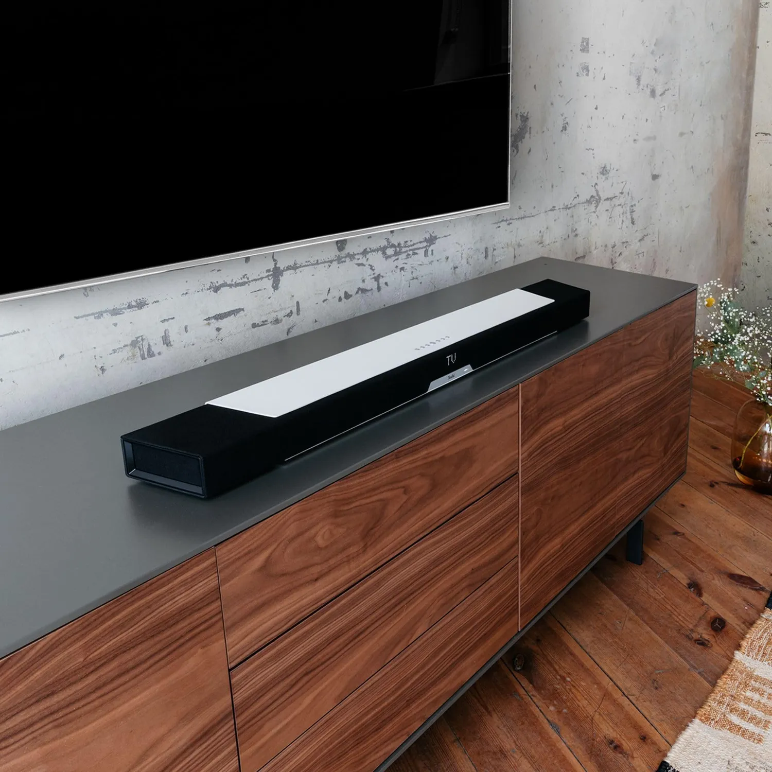 Teufel CINEBAR LUX barre de son blanche Bluetooth HDMI
