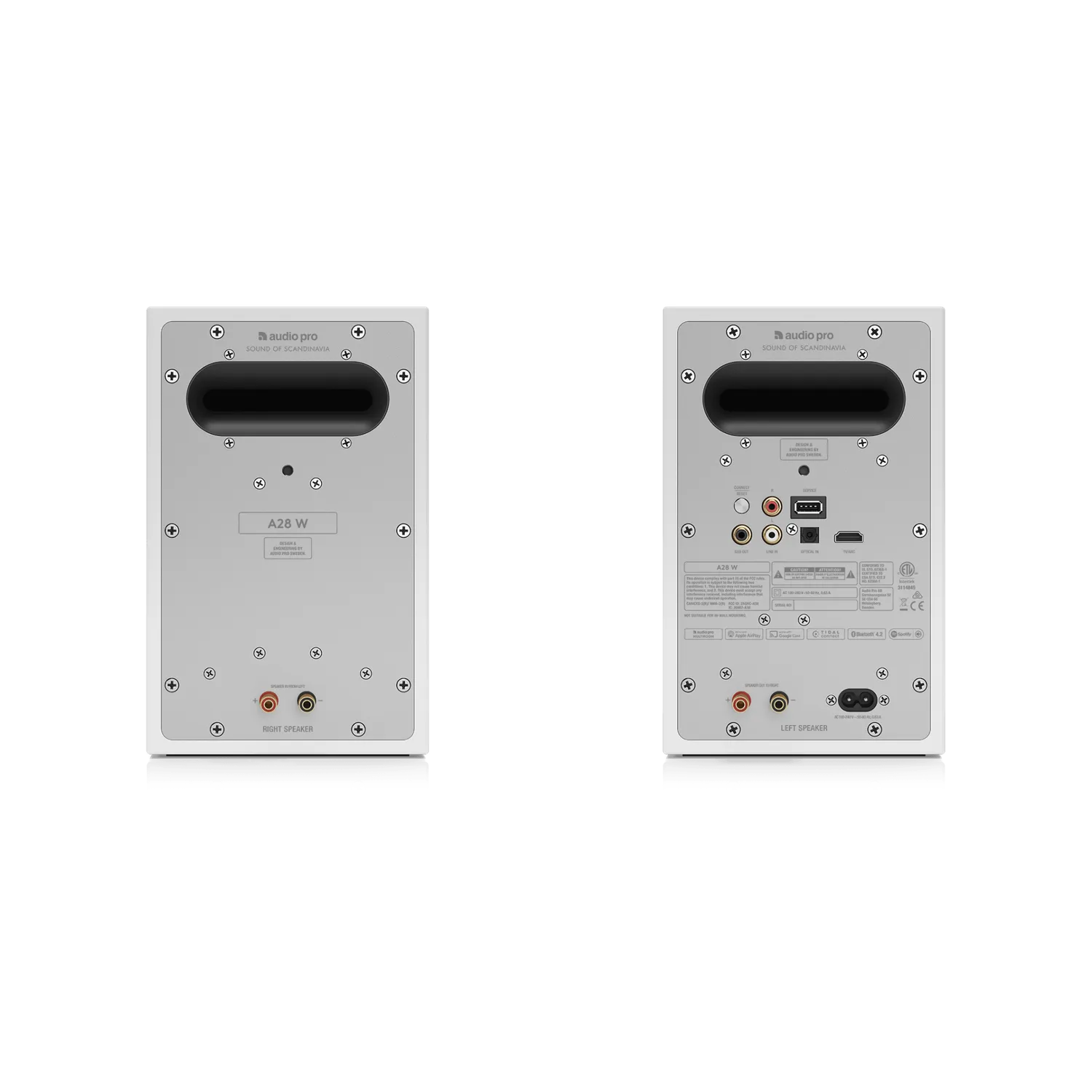Audio Pro A28 W enceintes stéréo multiroom blanches