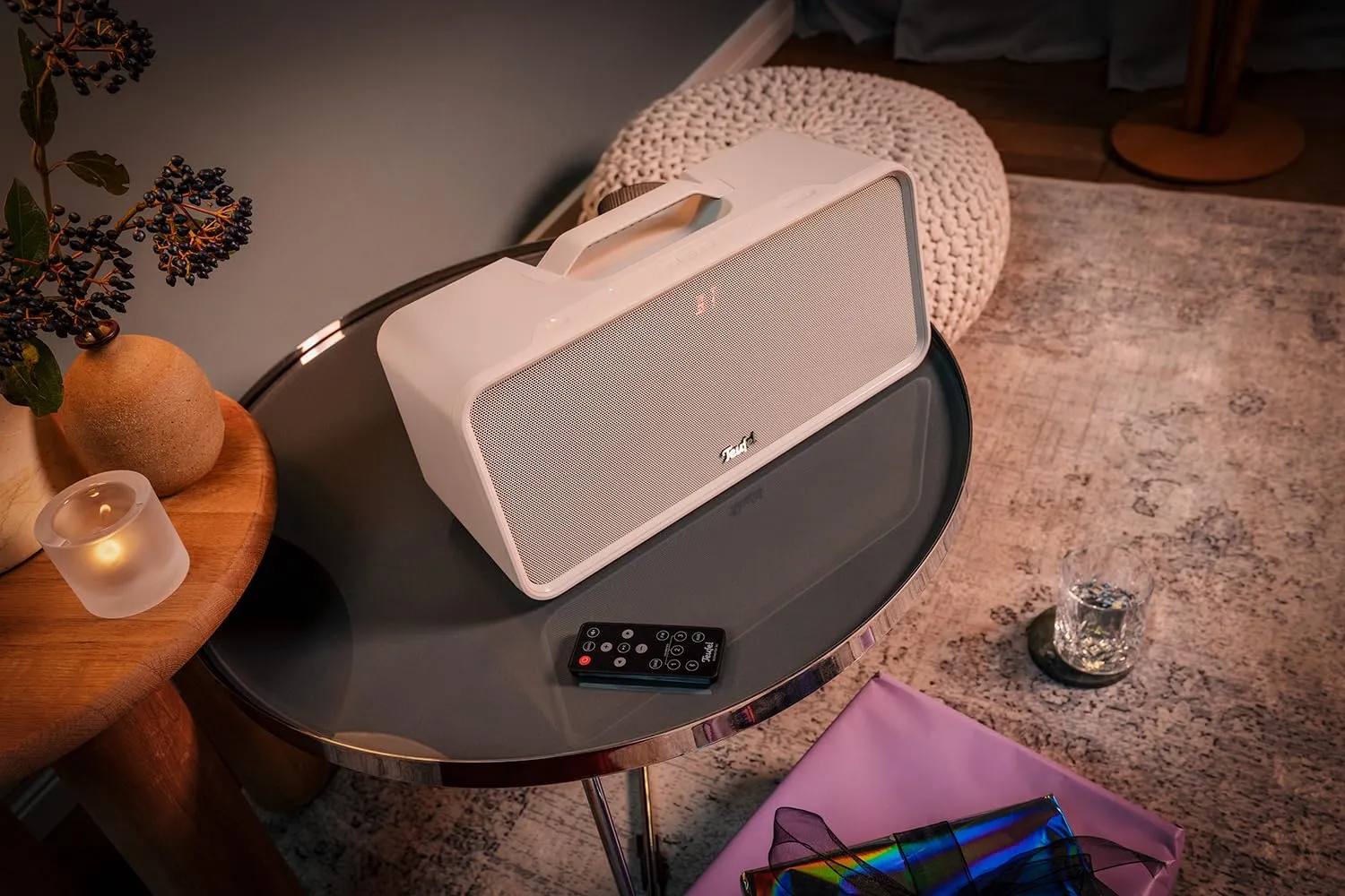 Teufel BOOMSTER enceinte Bluetooth 2.1 Sand White DAB+
