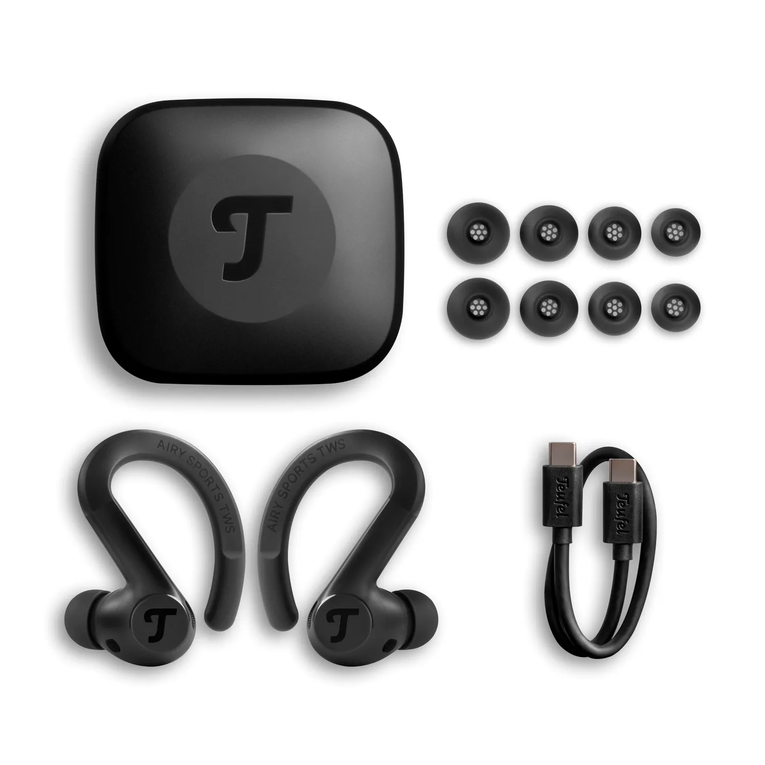Teufel AIRY SPORTS TWS 2 écouteurs sport Moon Gray ANC