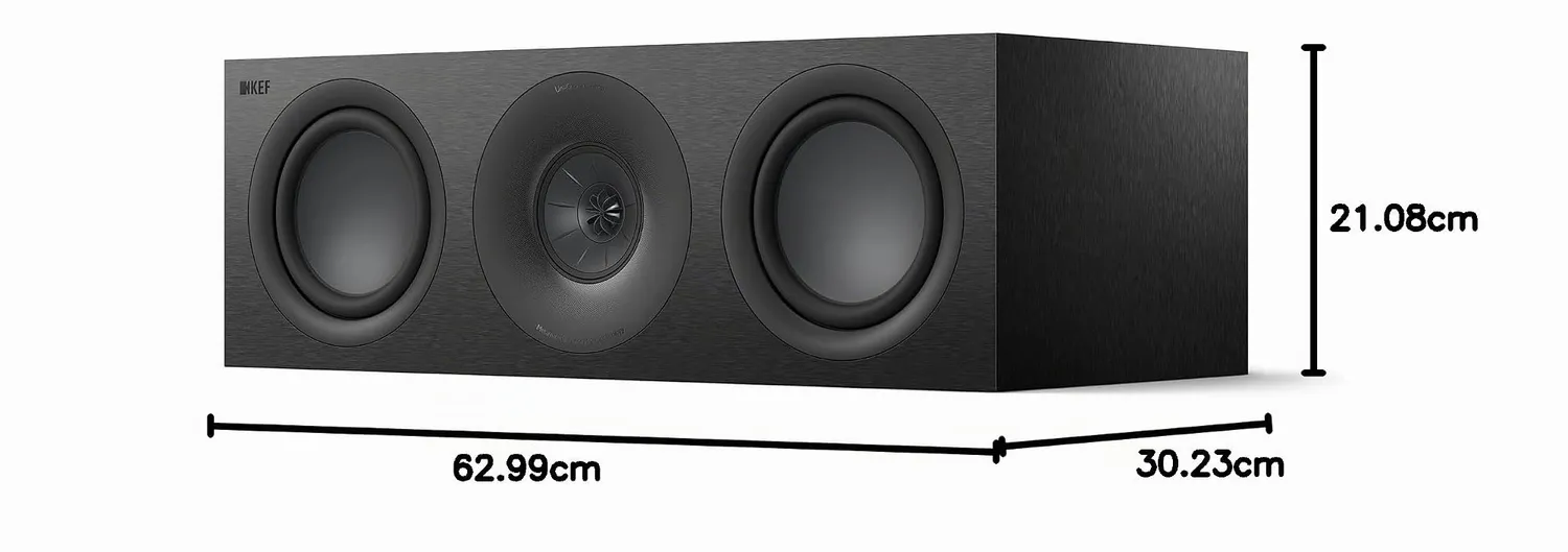 KEF Q Series Q6 Meta enceinte centrale noir satin 3 voies