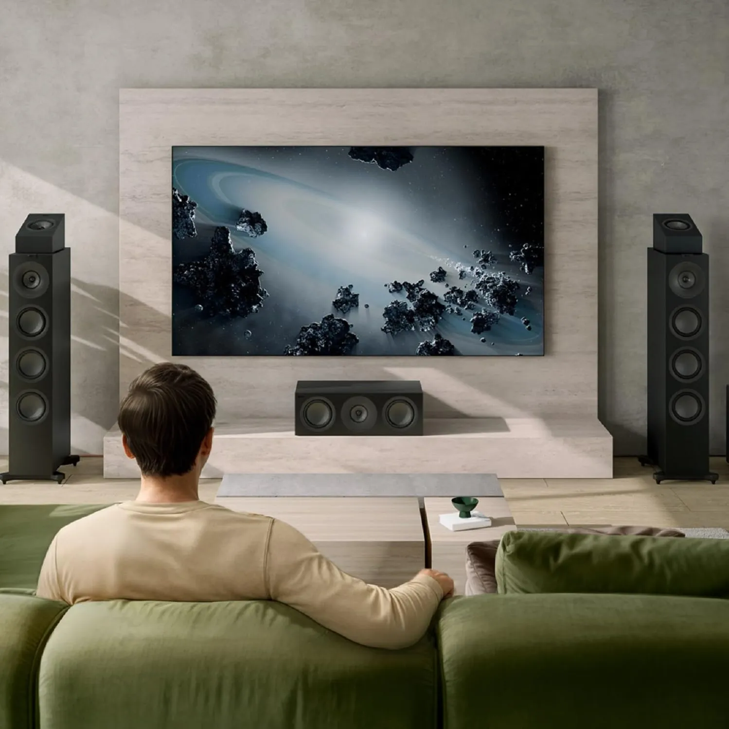 KEF Q Series Q6 Meta enceinte centrale noir satin 3 voies