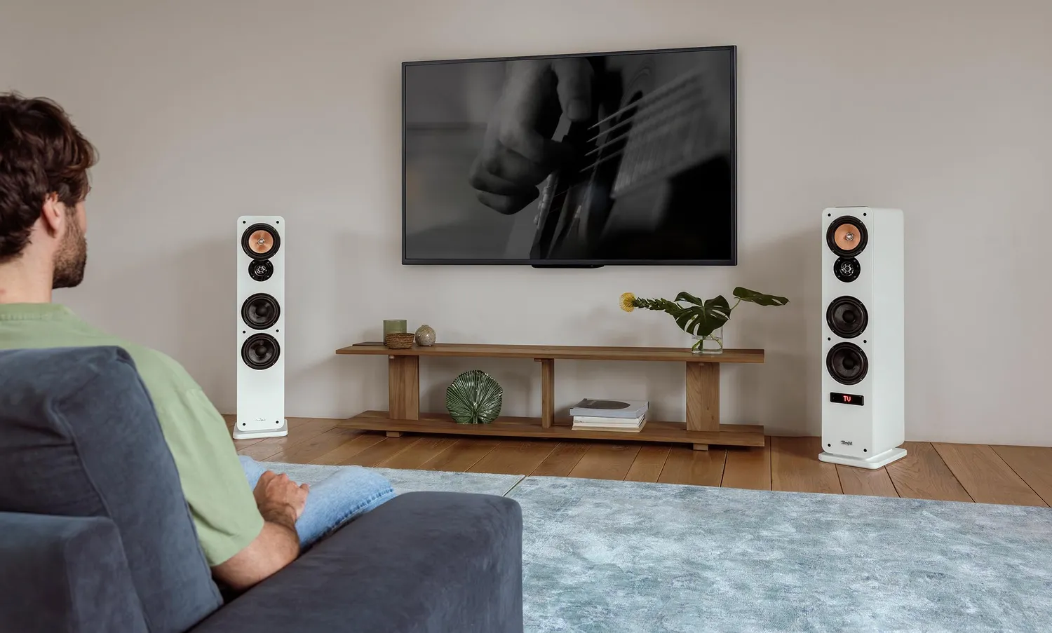 Teufel ULTIMA 40 ACTIVE 3 enceintes colonne blanches avec caisson THX