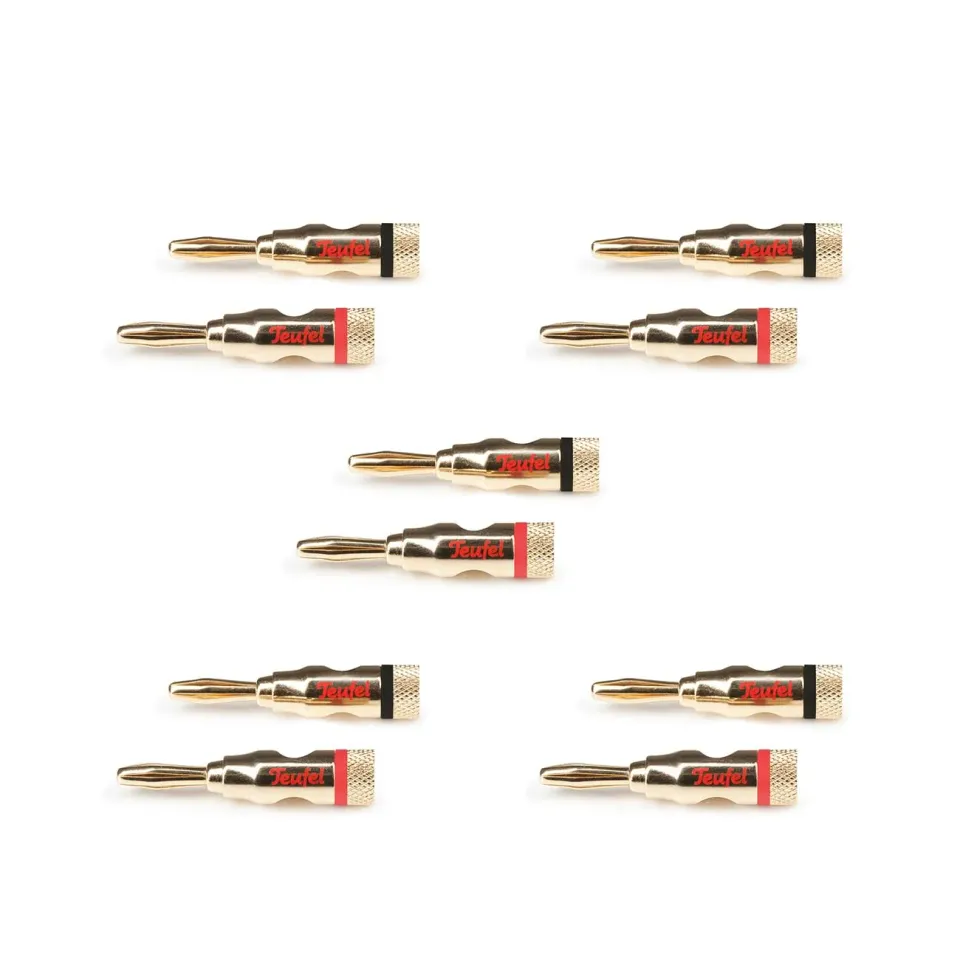 Teufel Devil fiches bananes 5 paires plaquées or pour enceintes