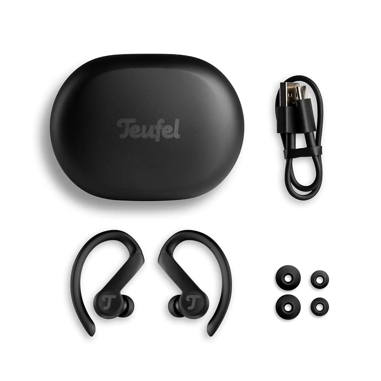 Teufel AIRY SPORTS TWS écouteurs Bluetooth noirs IPX3 31 h