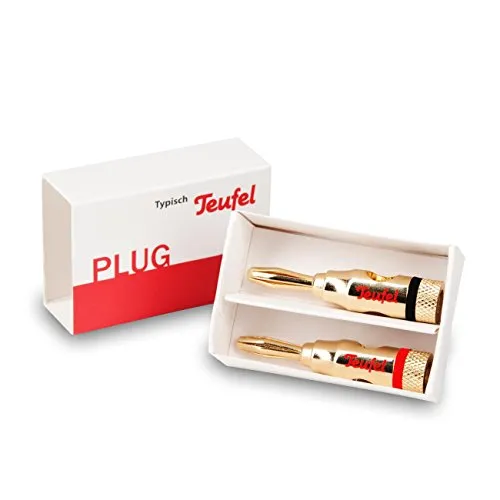 Teufel C8502P fiches bananes audio dorées 2 pièces