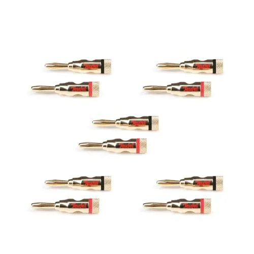 Teufel Devil fiches bananes 5 paires plaquées or pour enceintes