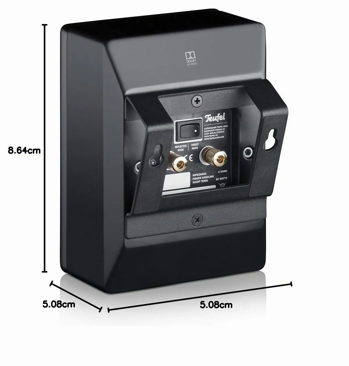 Teufel Reflekt Enceinte Dolby Atmos paire noir effet vertical