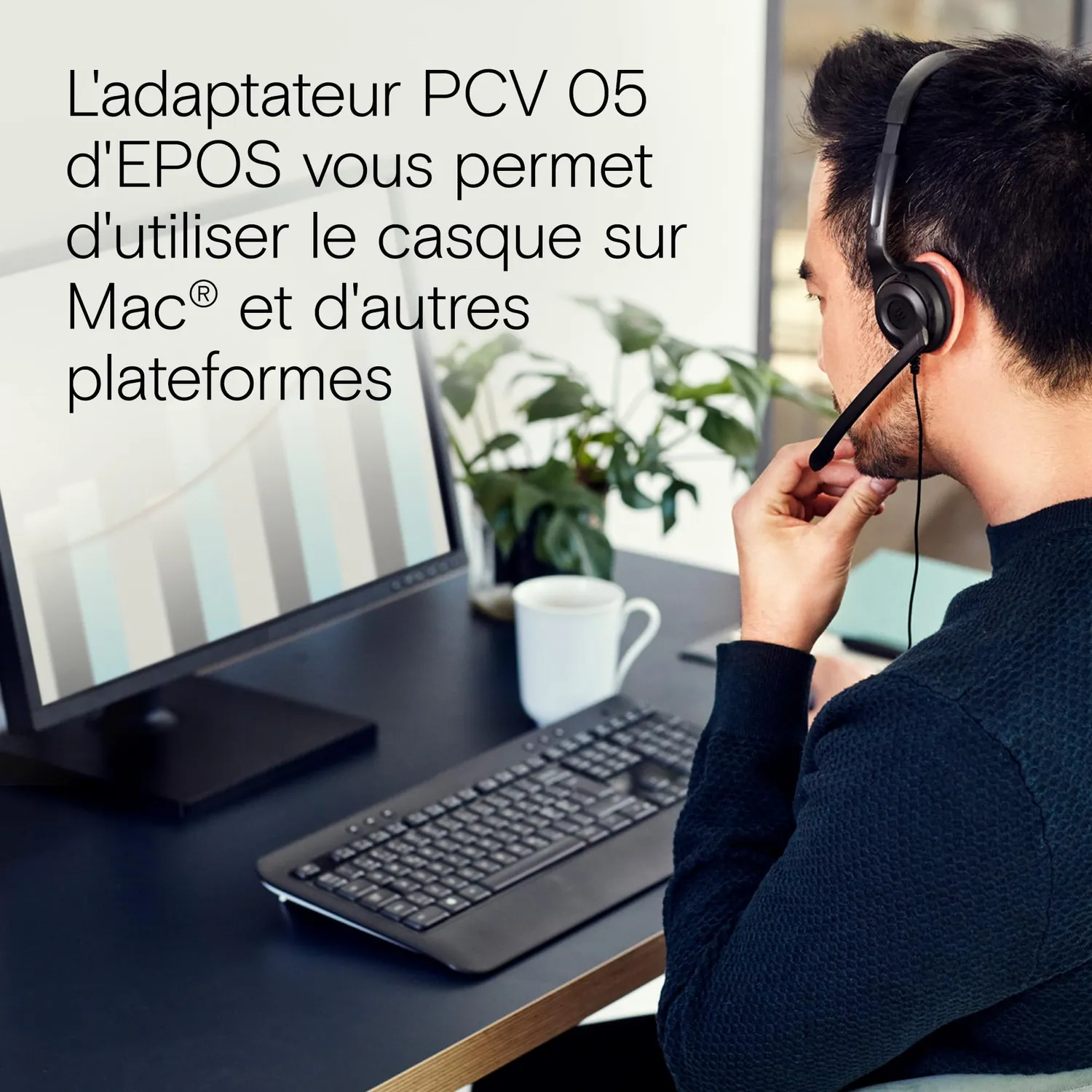 EPOS PC 3 Chat casque stéréo filaire jack 3,5 mm