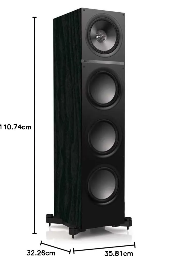 KEF Q900 paire d'enceintes colonne noires Bass-Reflex