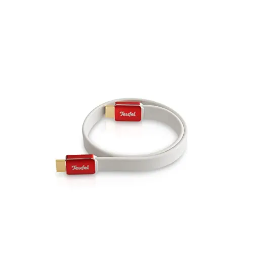 Teufel câble HDMI haut débit plat 0,75 m blanc, compatible 4K