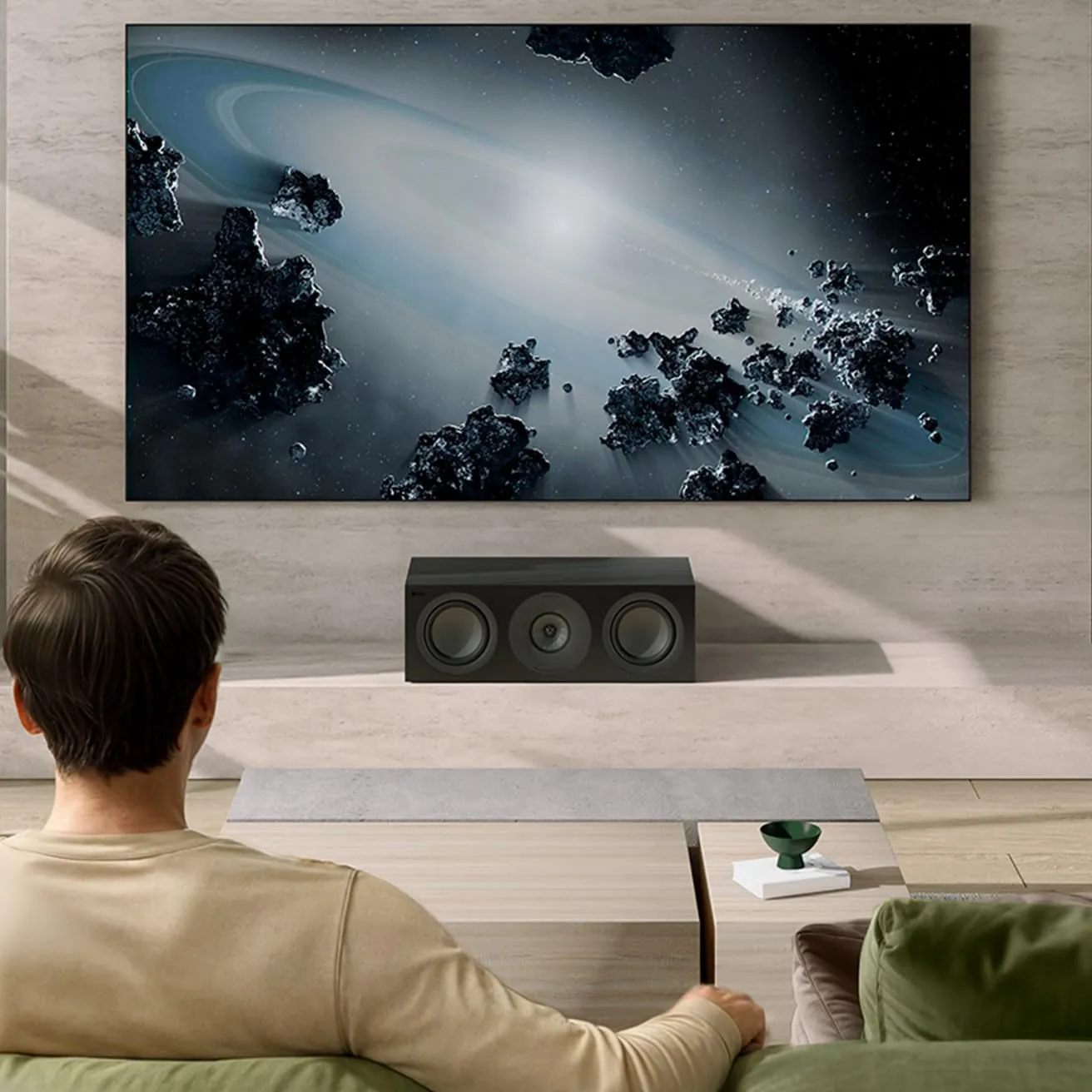 KEF Q Series Q6 Meta enceinte centrale noir satin 3 voies