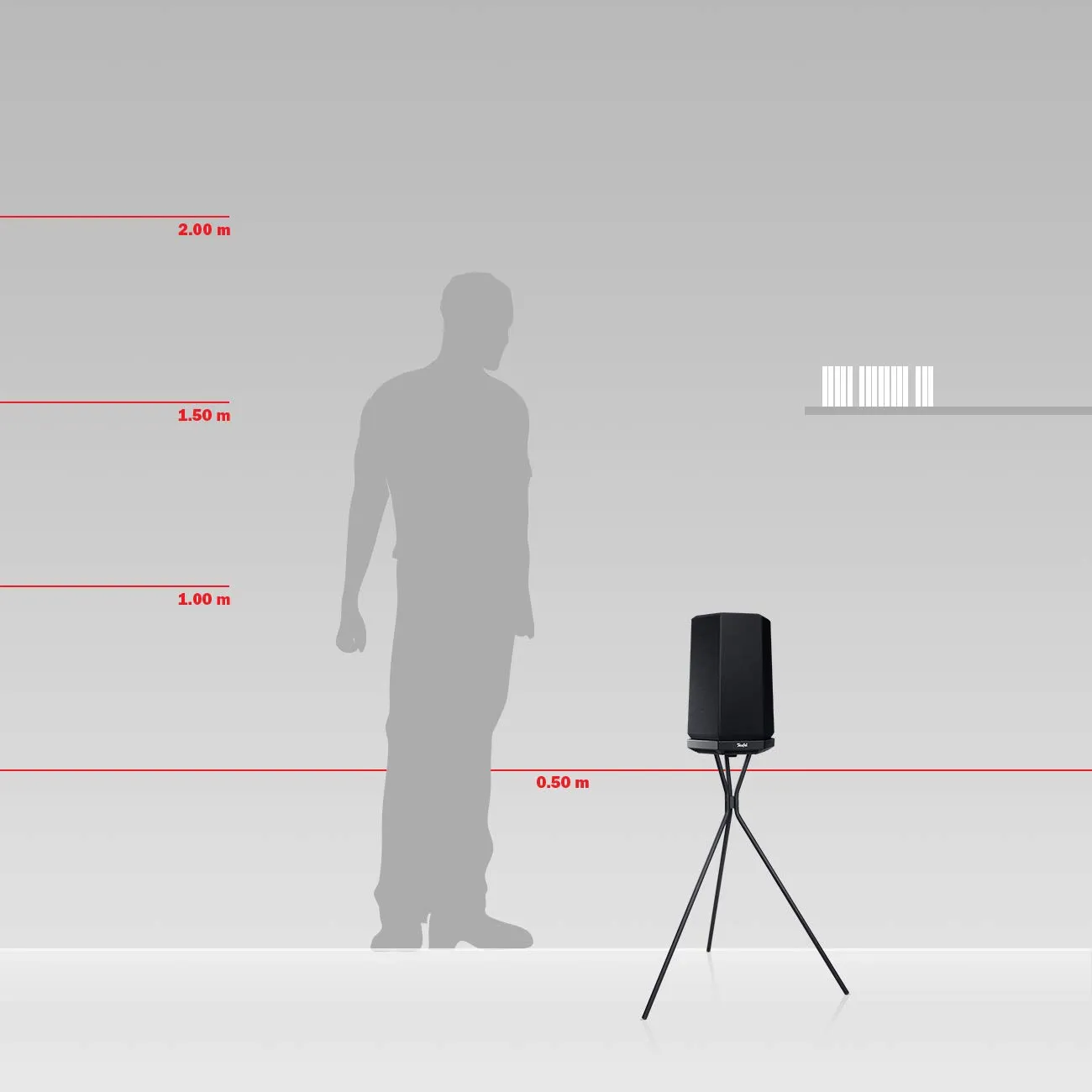Teufel HOLIST Support Holist M pied noir laqué stable