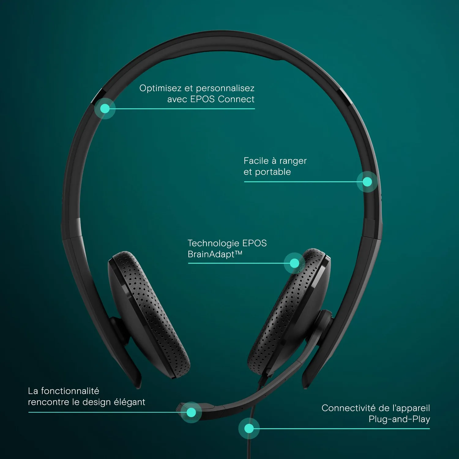 EPOS C10 USB-C casque filaire Teams stéréo