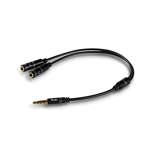 Teufel répartiteur audio Y pour casque jack 3,5 mm 27 cm