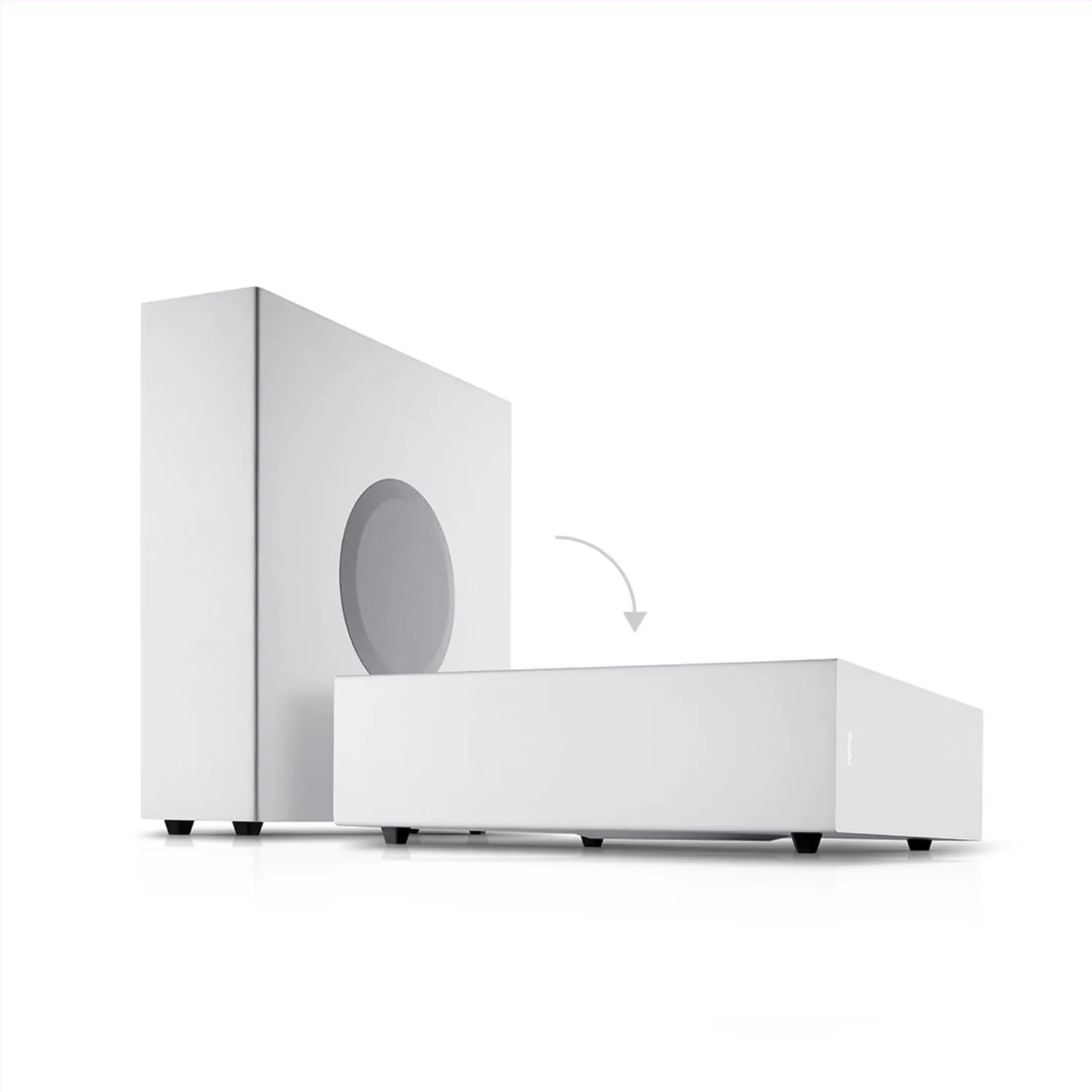 Teufel CINEBAR One+ 2.1 barre de son blanche avec caisson