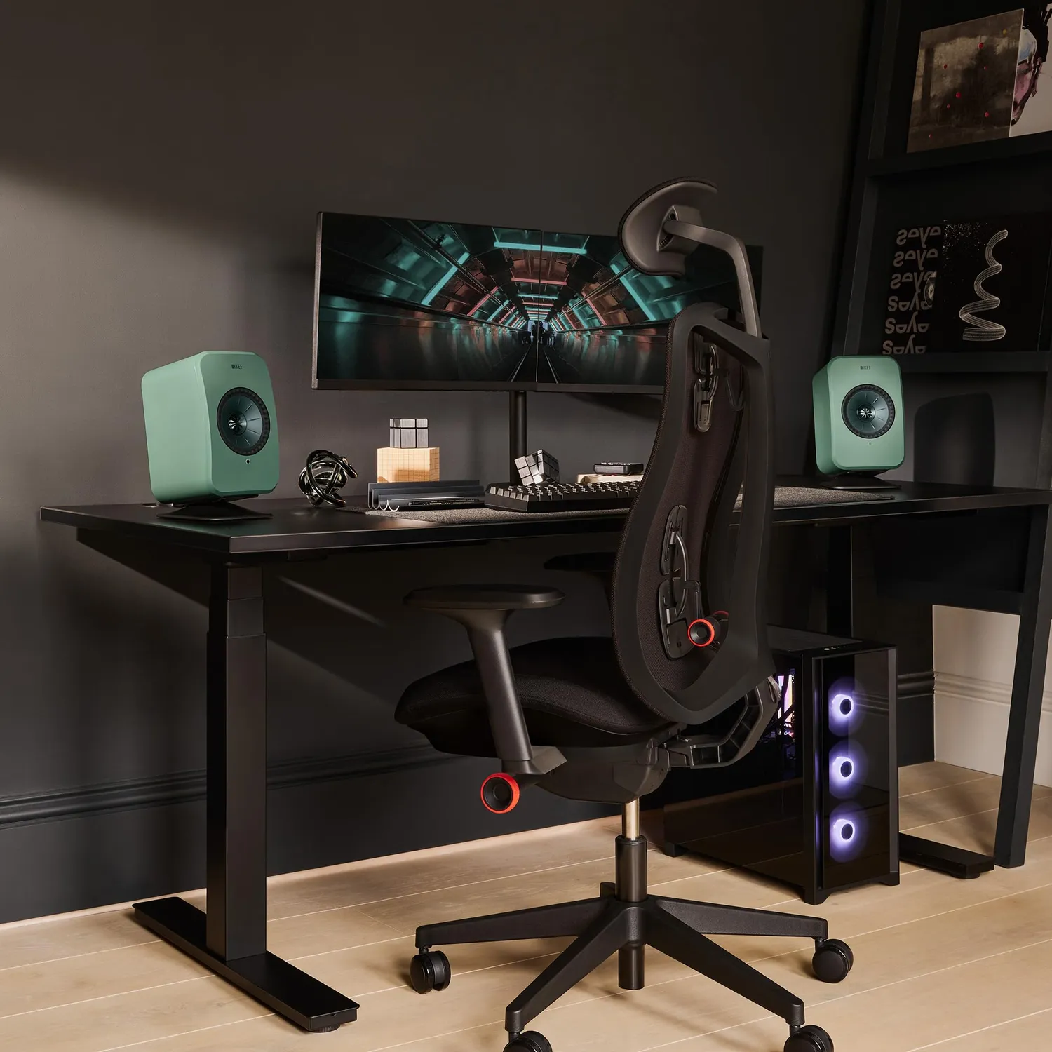 KEF LSX II LT enceintes sans fil grises