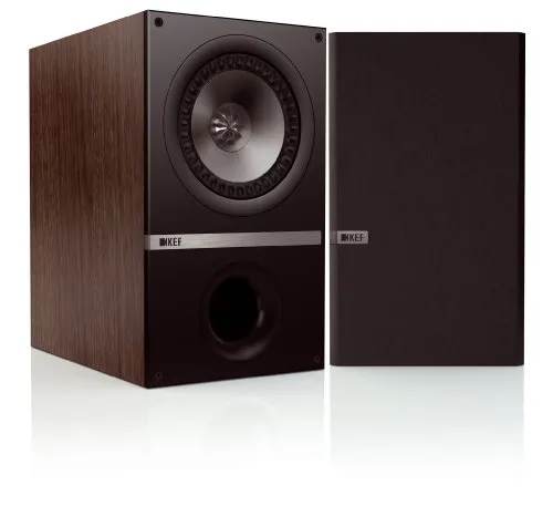 KEF Q100 enceintes bibliothèque noyer paire Uni-Q