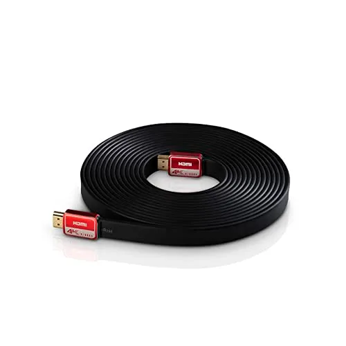Teufel câble HDMI haut débit plat 0,75 m blanc, compatible 4K