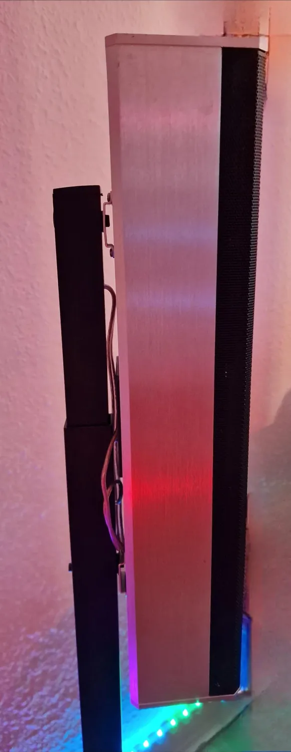 Teufel AC 3001 SP pied d’enceinte noir et blanc en métal