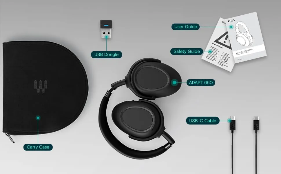 EPOS ADAPT 660 casque Bluetooth réduction de bruit adaptative