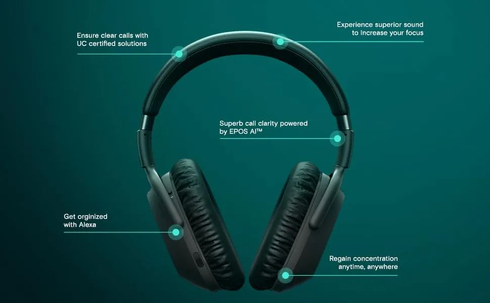 EPOS ADAPT 660 casque Bluetooth réduction de bruit adaptative