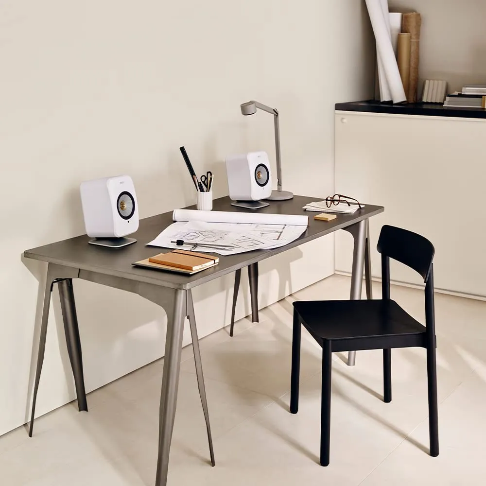 KEF P1 support de bureau LSX argent aluminium