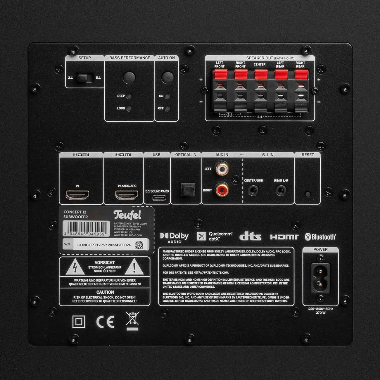 Teufel Concept 12 caisson de basses 300 mm noir