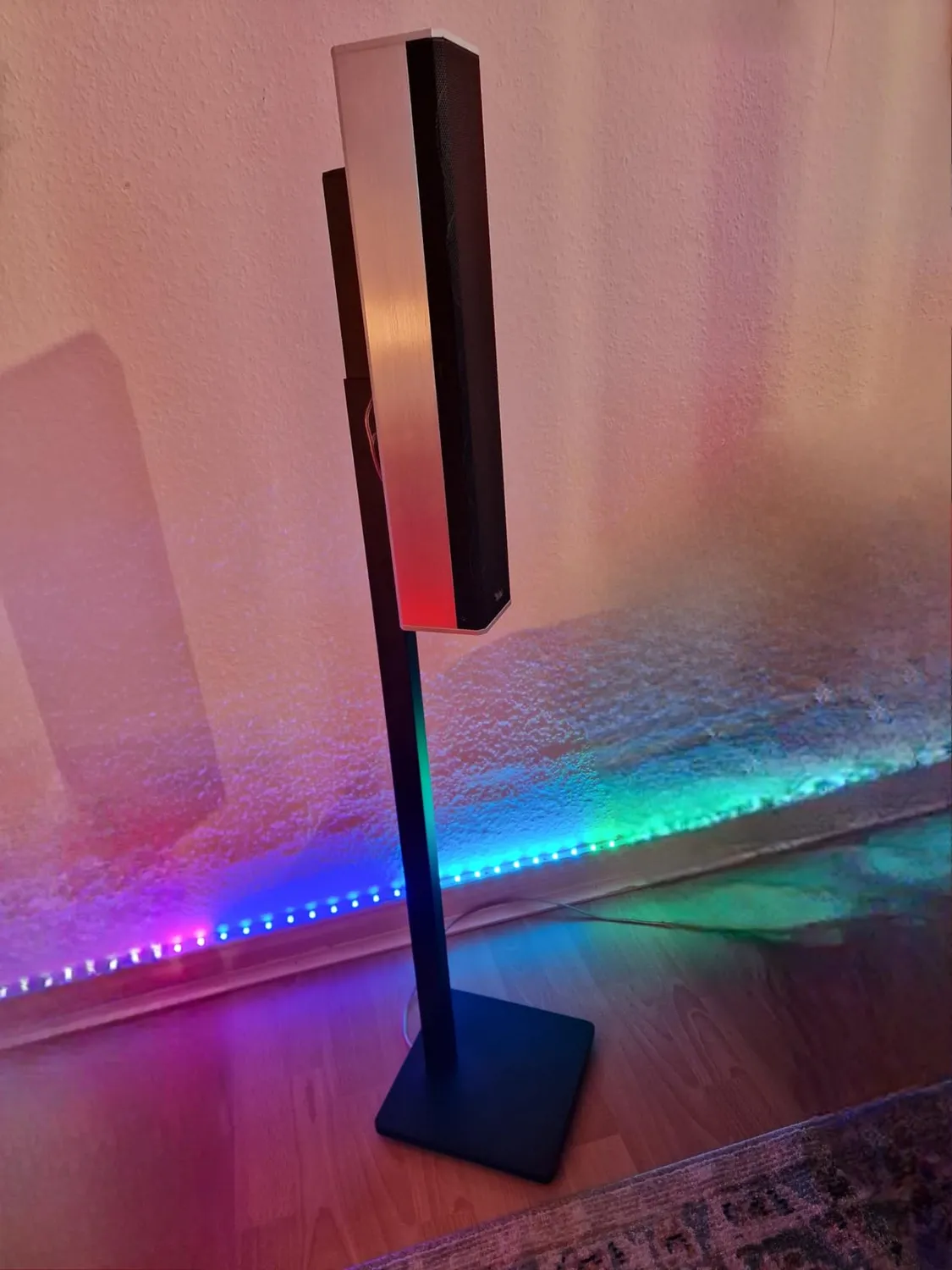 Teufel AC 3001 SP pied d’enceinte noir et blanc en métal