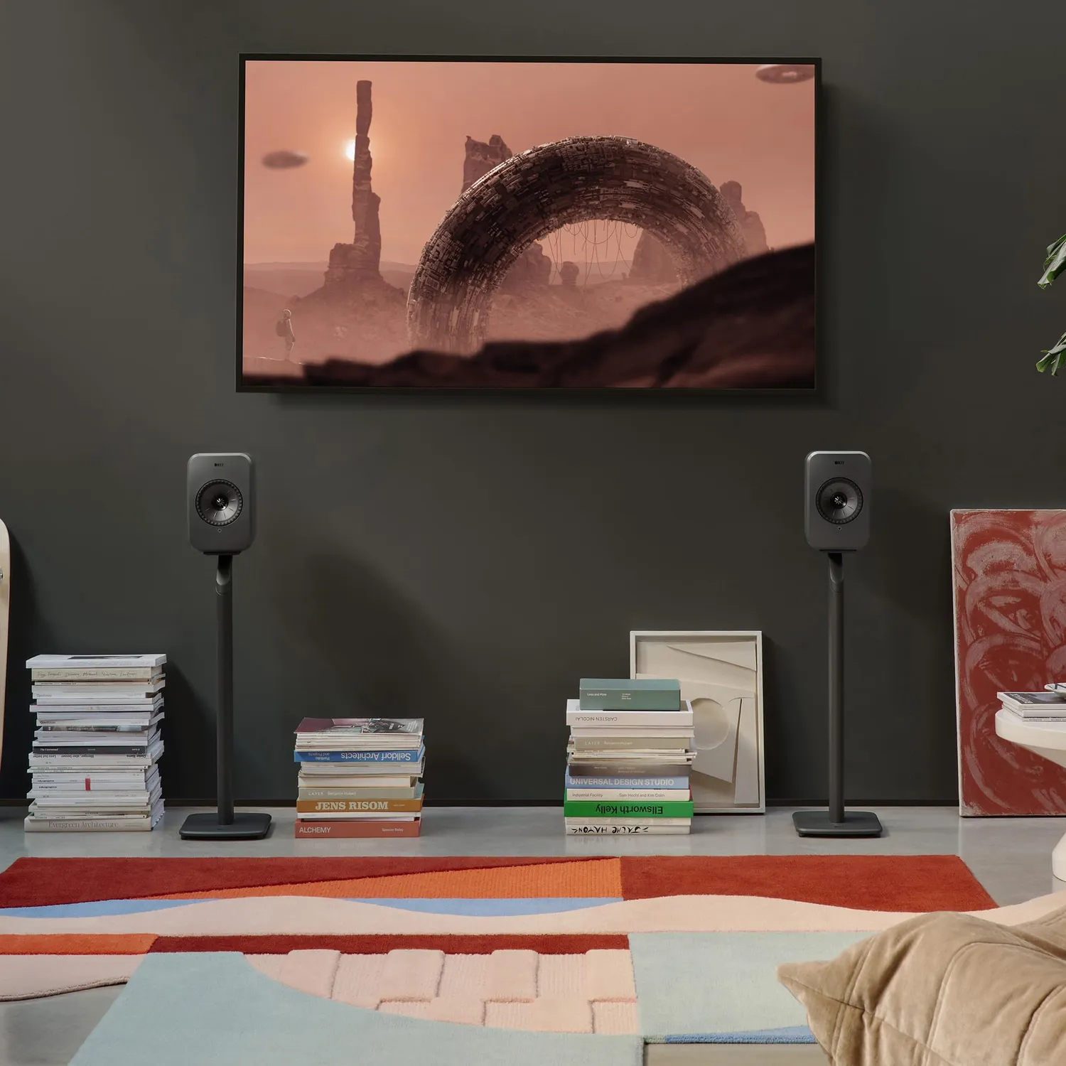 KEF LSX II LT enceintes sans fil grises
