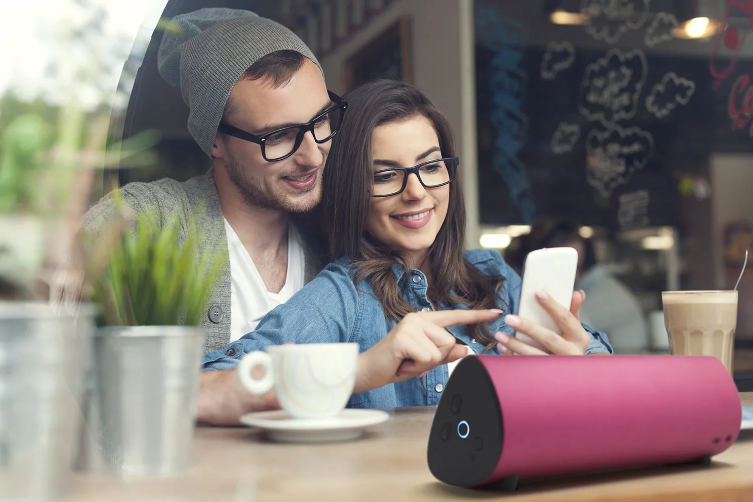 KEF MUO enceinte Bluetooth rose brillant