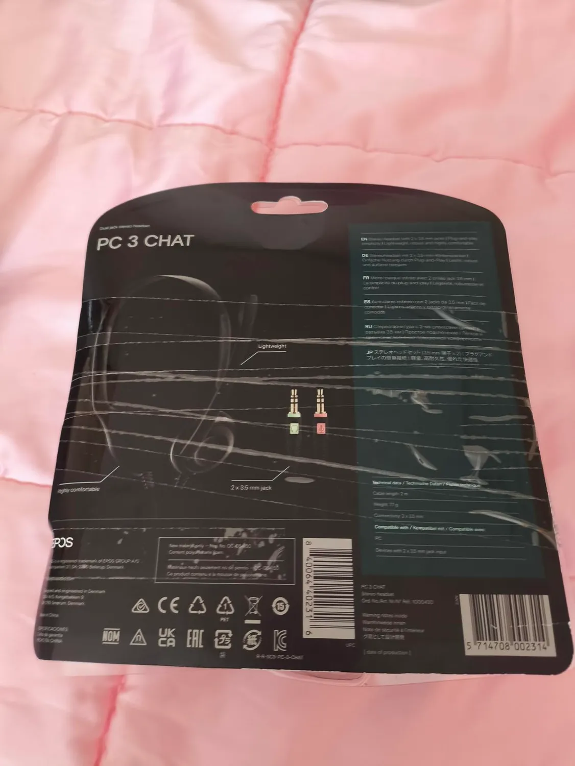 EPOS PC 3 Chat casque stéréo filaire jack 3,5 mm