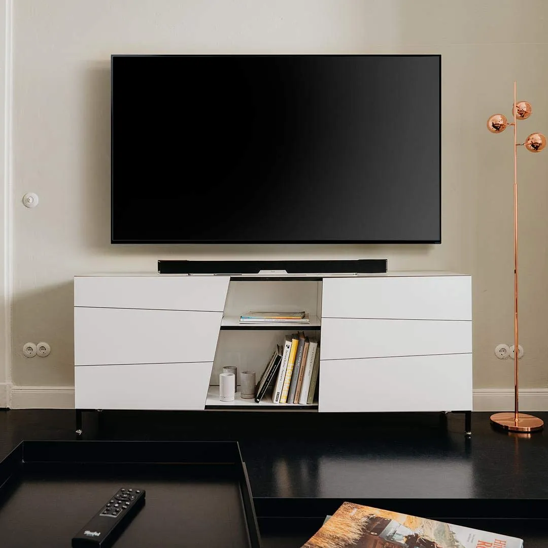 Teufel CINEBAR LUX barre de son blanche Bluetooth HDMI
