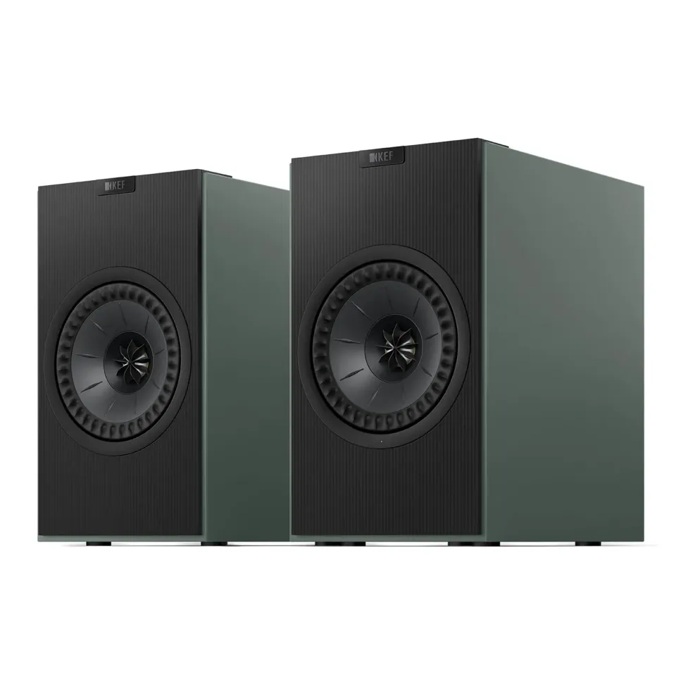 KEF Coda W enceintes bibliothèque sans fil vertes hi-fi