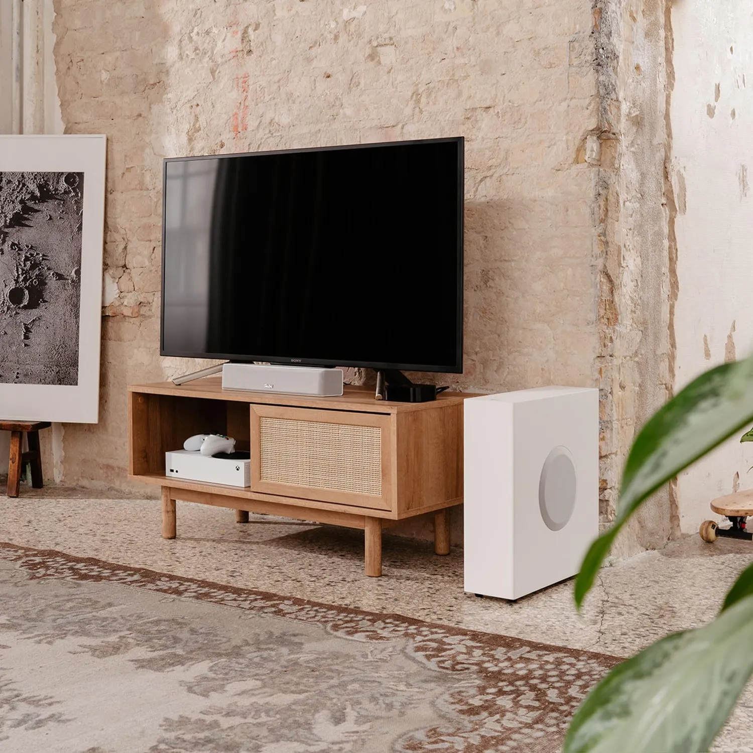 Teufel CINEBAR One+ 2.1 barre de son blanche avec caisson