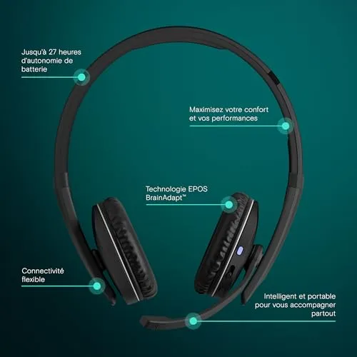 EPOS C20 casque sans fil pour appels multipoint