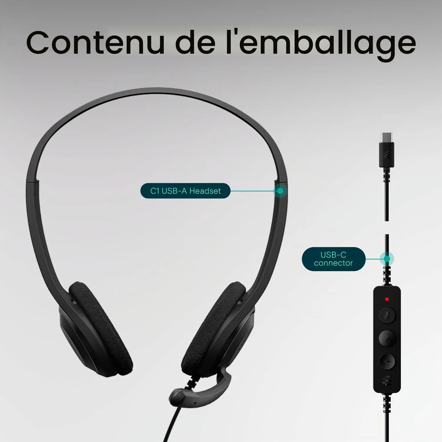 EPOS C1 casque USB-C stéréo avec micro antibruit