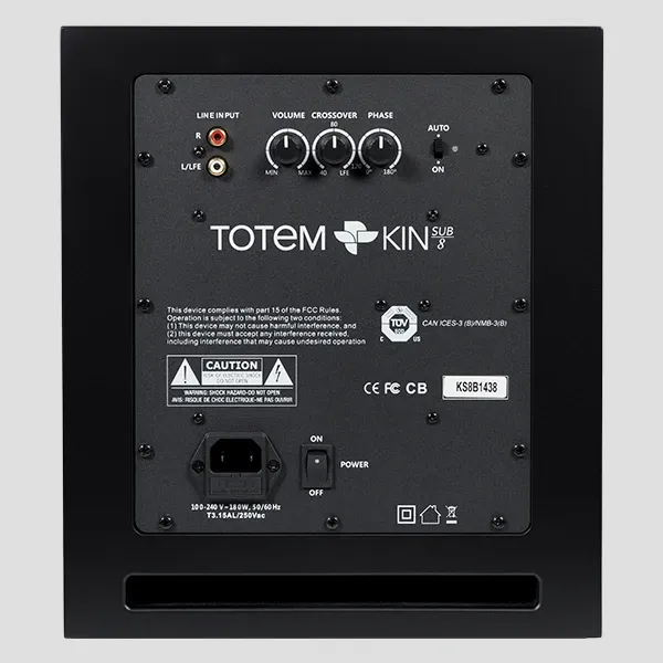 Totem Acoustic KIN Sub 8 caisson de basses actif