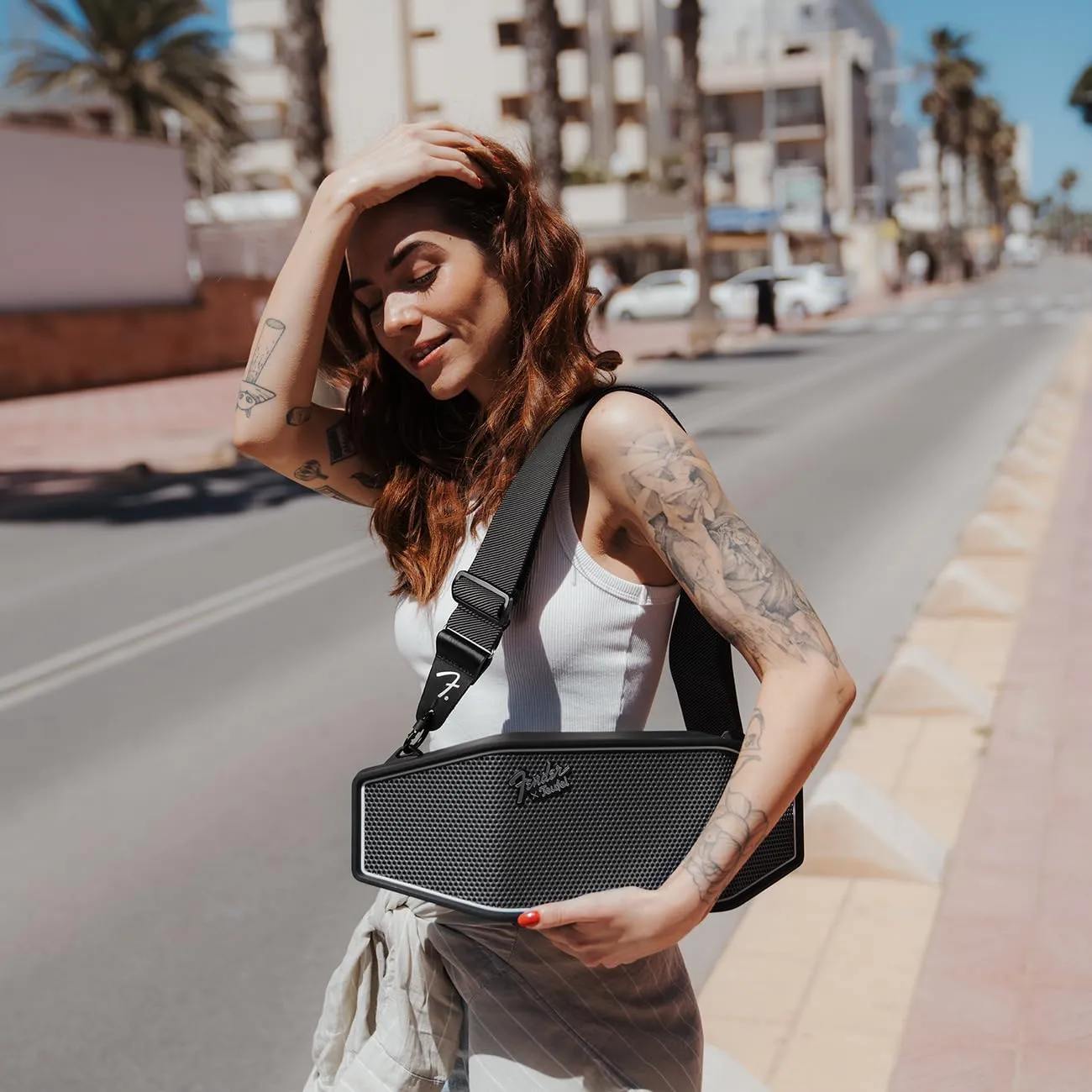 Fender x Teufel ROCKSTER CROSS enceinte Bluetooth portable Steel Black