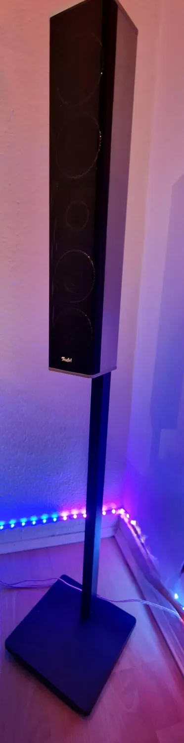 Teufel AC 3001 SP pied d’enceinte noir et blanc en métal