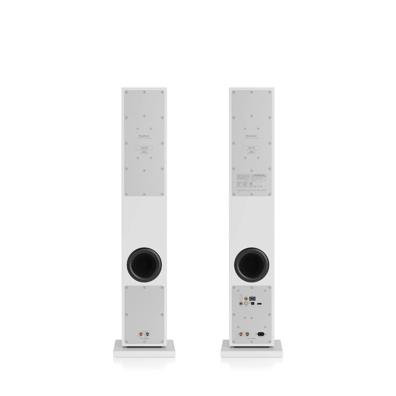 Audio Pro A38 W enceintes stéréo noires multiroom