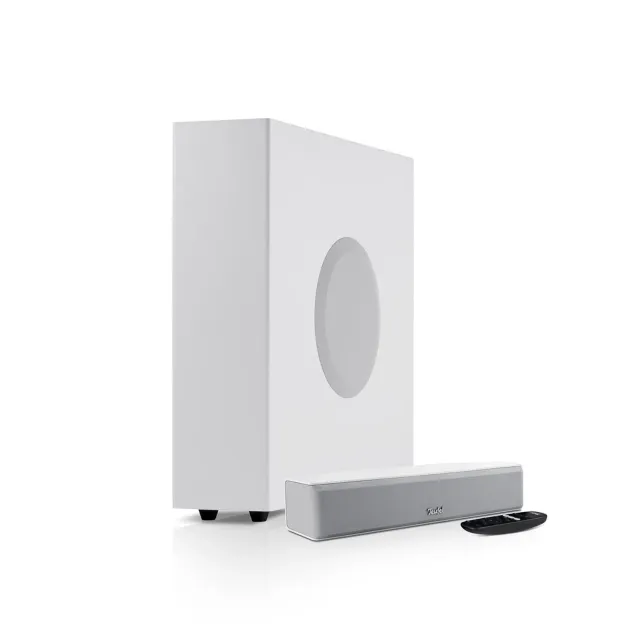 Teufel CINEBAR One+ 2.1 barre de son blanche avec caisson