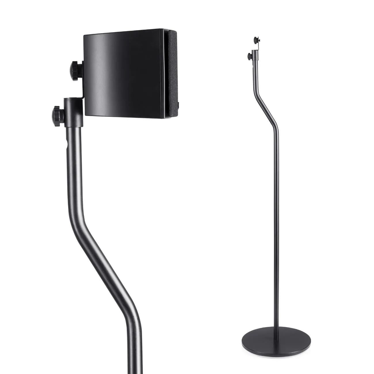 Teufel AC 1001 pied d’enceinte satellite noir, paire en métal