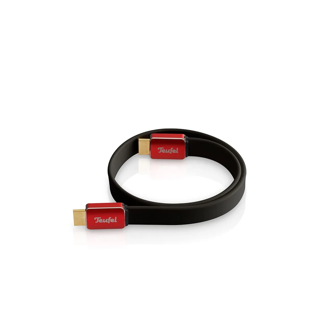 Teufel câble HDMI haut débit plat 0,75 m blanc, compatible 4K