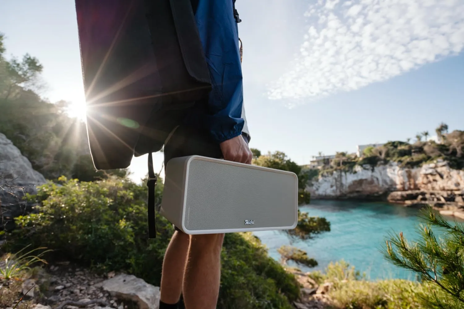 Teufel BOOMSTER enceinte Bluetooth 2.1 Sand White DAB+