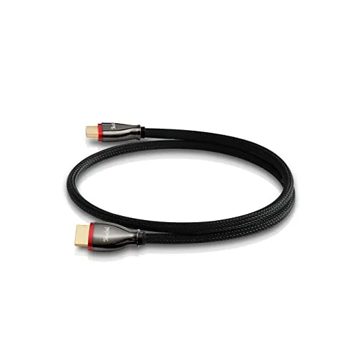Teufel câble HDMI 2.1 rond 0,75 m plaqué or haut débit