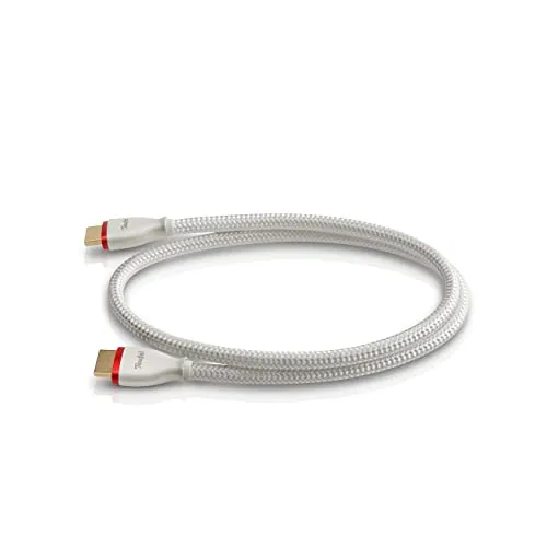 Teufel Câble rond HDMI 2.1 câble HDMI 0,75 m blanc 8K