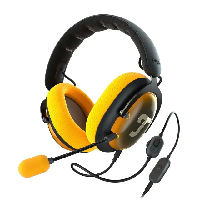 Teufel ZOLA casque gaming noir jaune bleu 7.1 USB