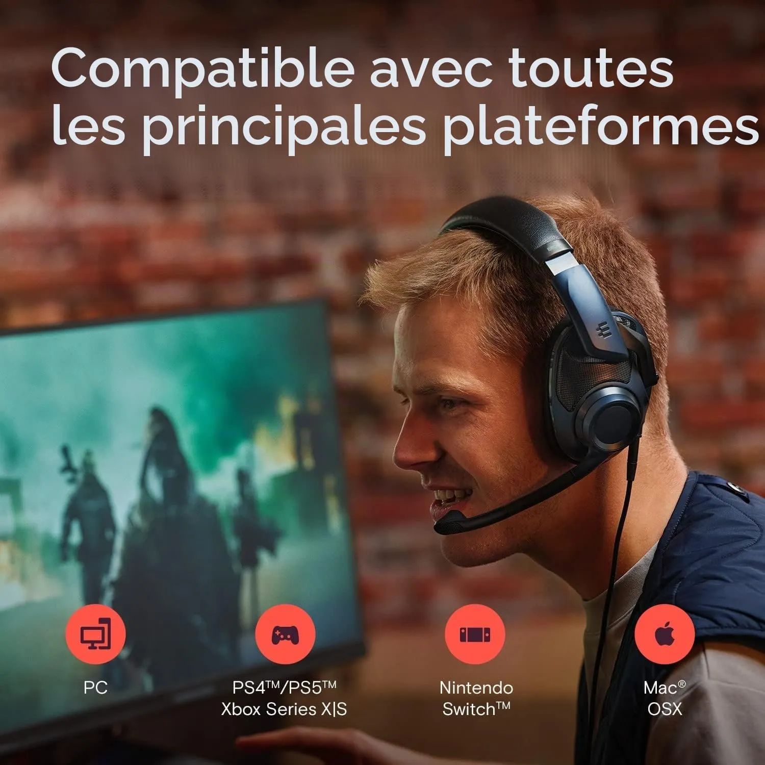 EPOS H6 Pro casque gamer ouvert noir avec micro amovible